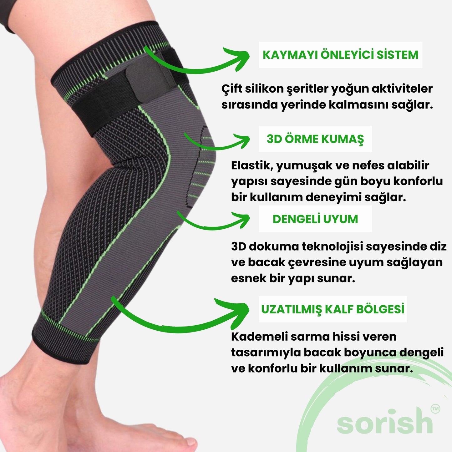 Sorish™ Nefes Alabilir & Masaj Etkili & Kompresyon Dizlik